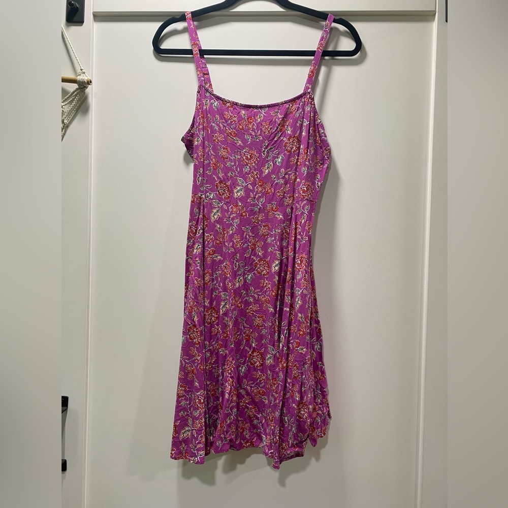 GAP Purple Floral Midi Dress